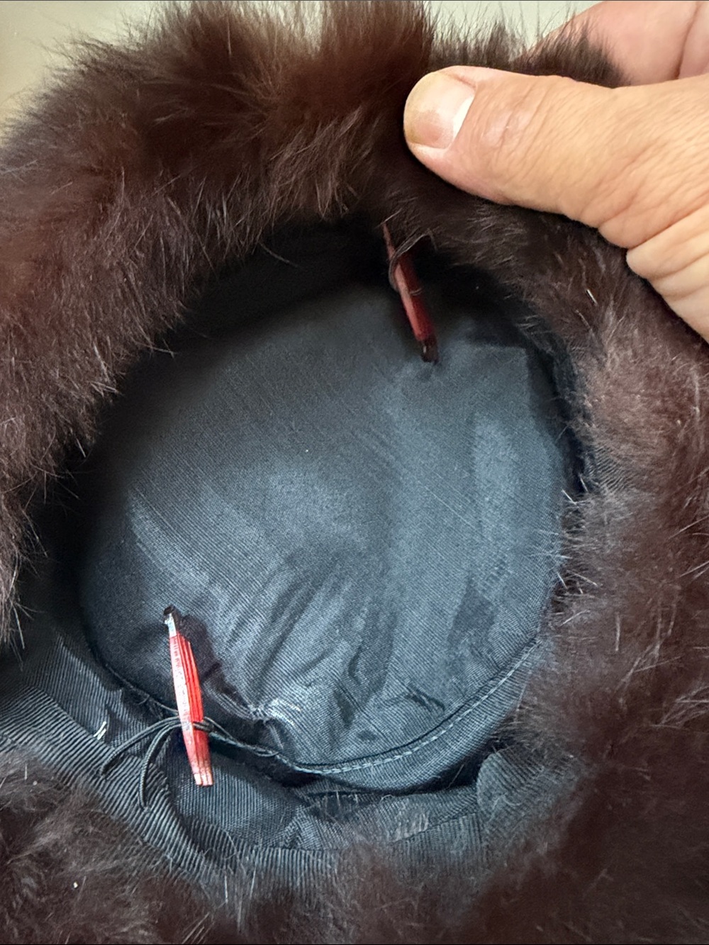 Vintage mink fur pillbox hat - Picture 3 of 6